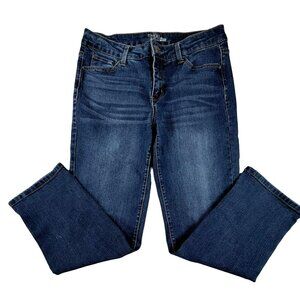 Womens Dark Wash Jeans size 10 Petite Straight Cotton Blend JH158889